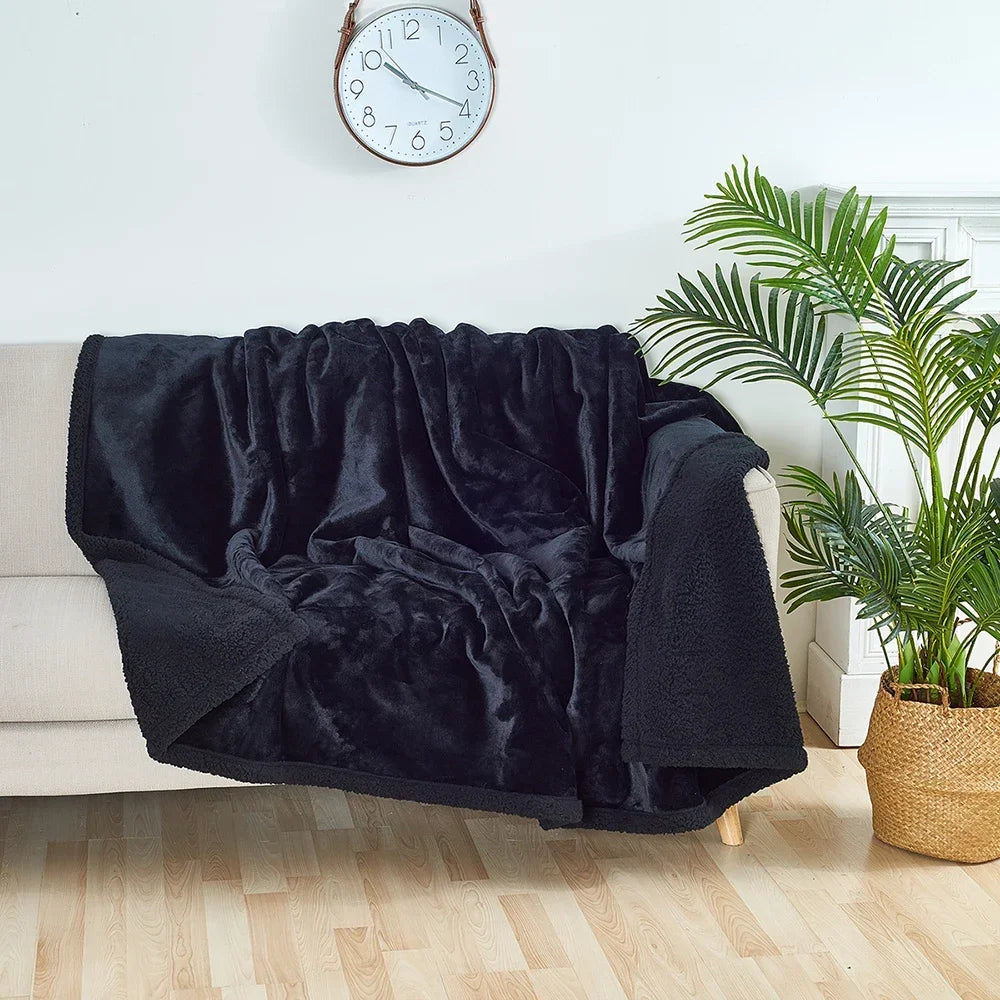Luxury Shaggy Blanket Home Warm Comfortable Romantic Couple Waterproof Blanket-Thickened Large Blanket Microfiber-Blanket
