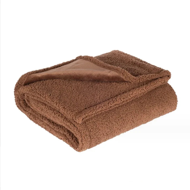 Luxury Shaggy Blanket Home Warm Comfortable Romantic Couple Waterproof Blanket-Thickened Large Blanket Microfiber-Blanket