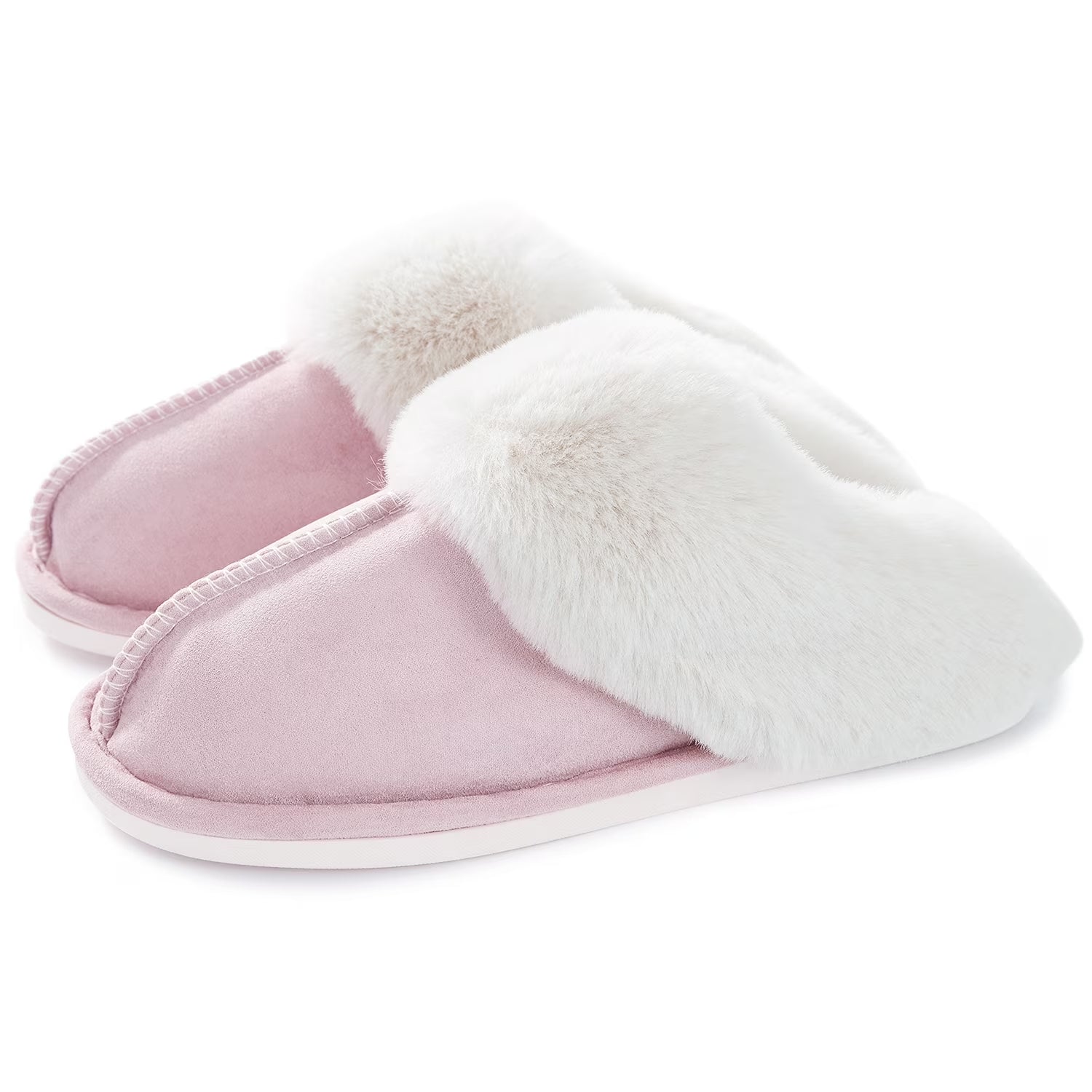 Women'S Slipper Memory Foam Fluffy Soft Warm Slip on House Slippers,Anti-Skid Cozy Plush for Indoor Outdoor
